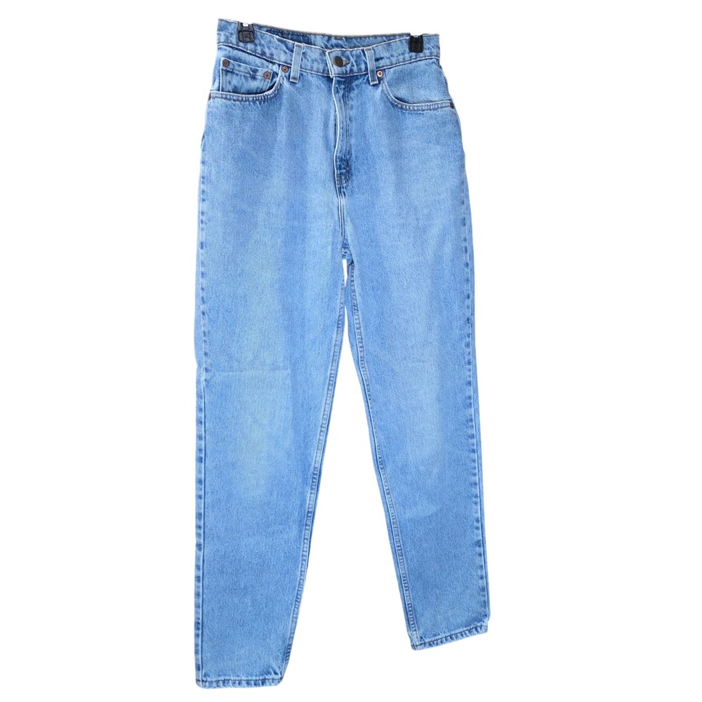 Vintage Levi‎ 521 Jeans Tapered Leg High Waist Light Wash Denim Mom Size 10